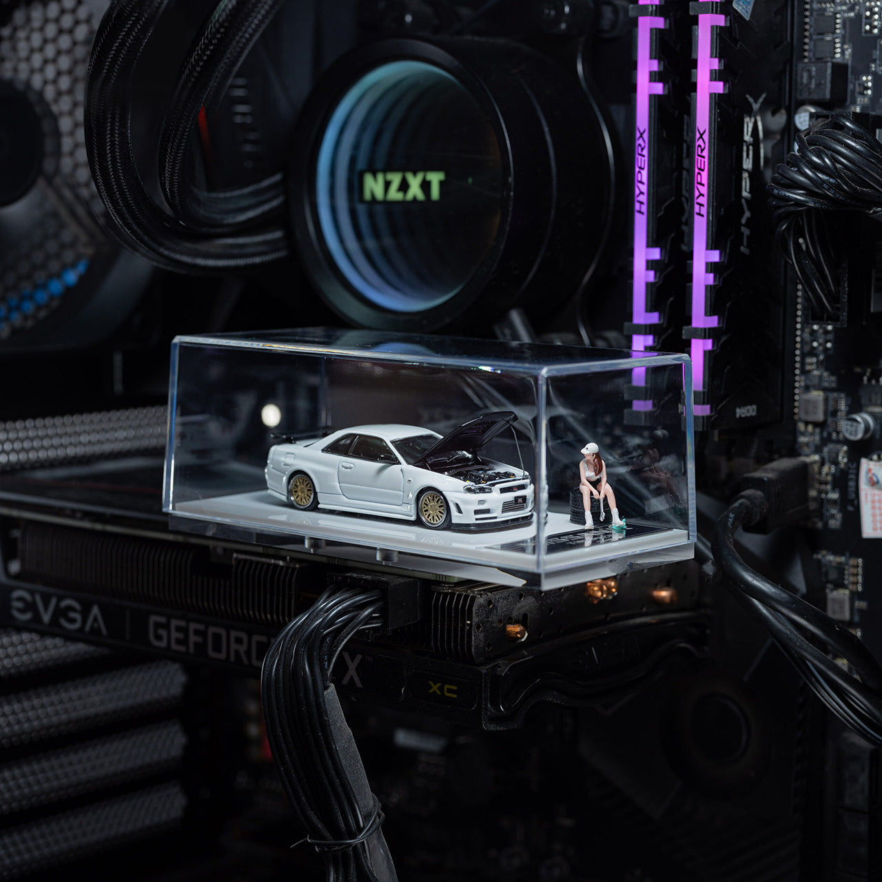 TIMEMICRO 1/64 NISSAN GTR R34 WITH FIGURE