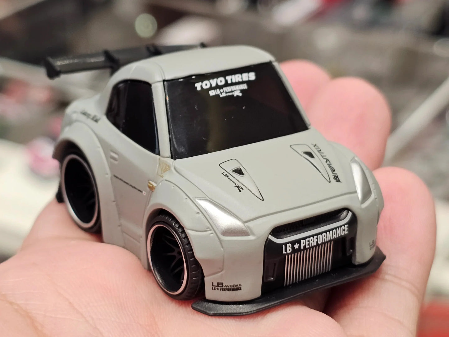 QZ00201-BL * Nissan GT-R R35 LB★WORKS Type 1, Rear Wing ver 1 Matte Grey /Blister Packaging