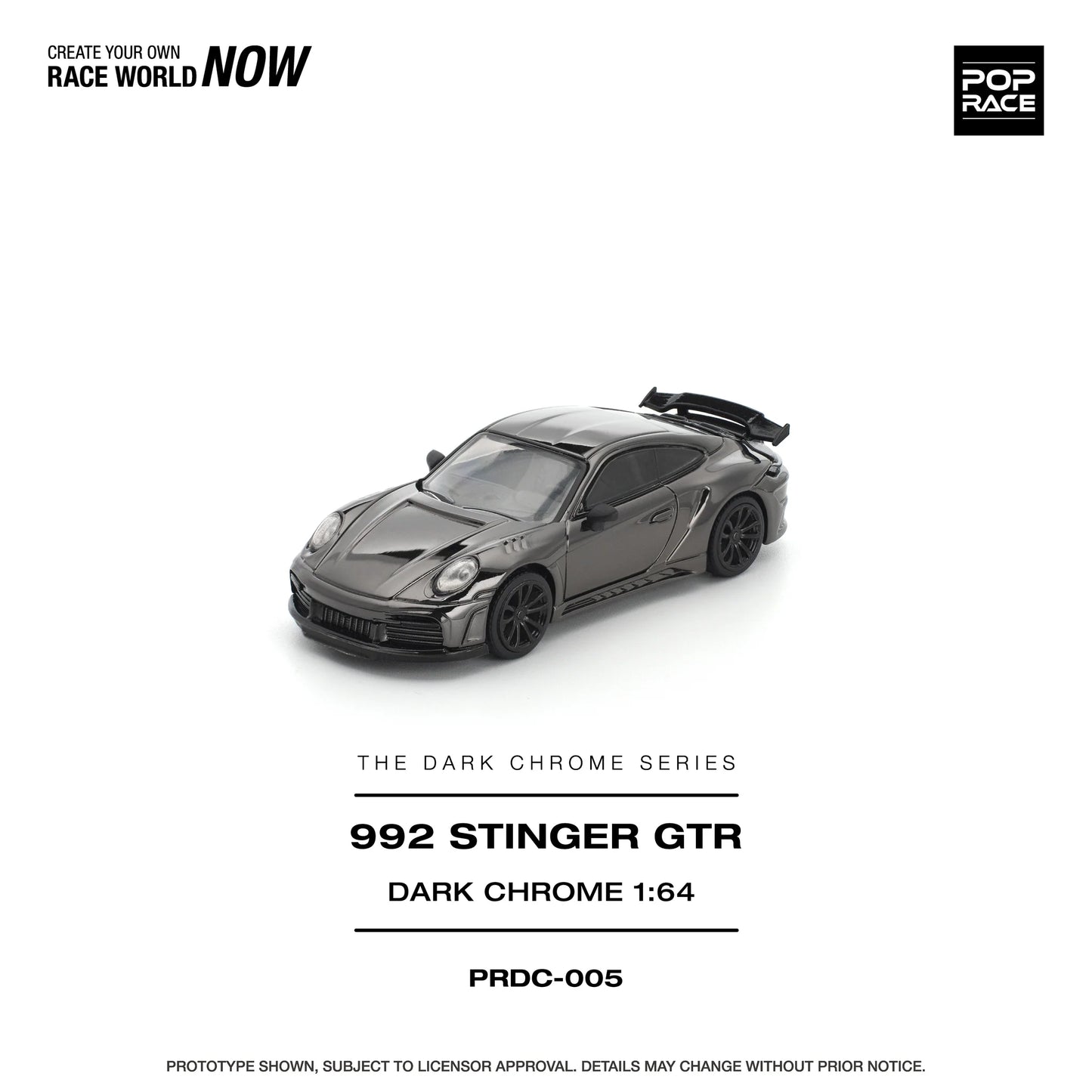 POP RACE 1/64 - STINGER GTR DARK CHROME
