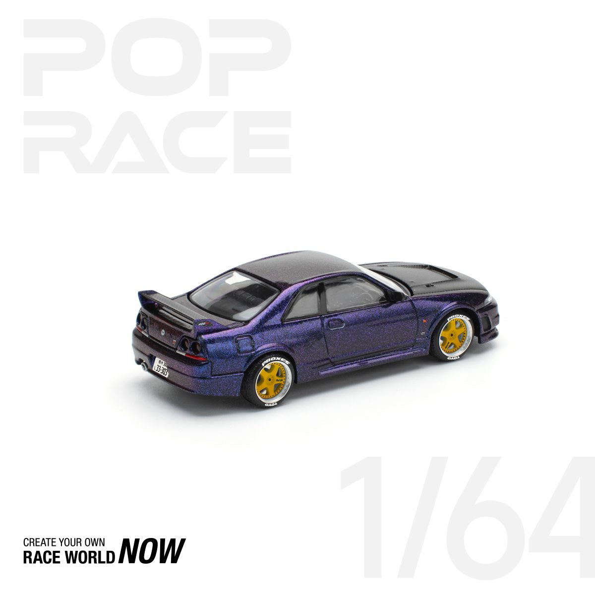 POP RACE 1:64 SKYLINE GT-R R33 NISMO MIDNIGHT PURPLE - PRE ORDER