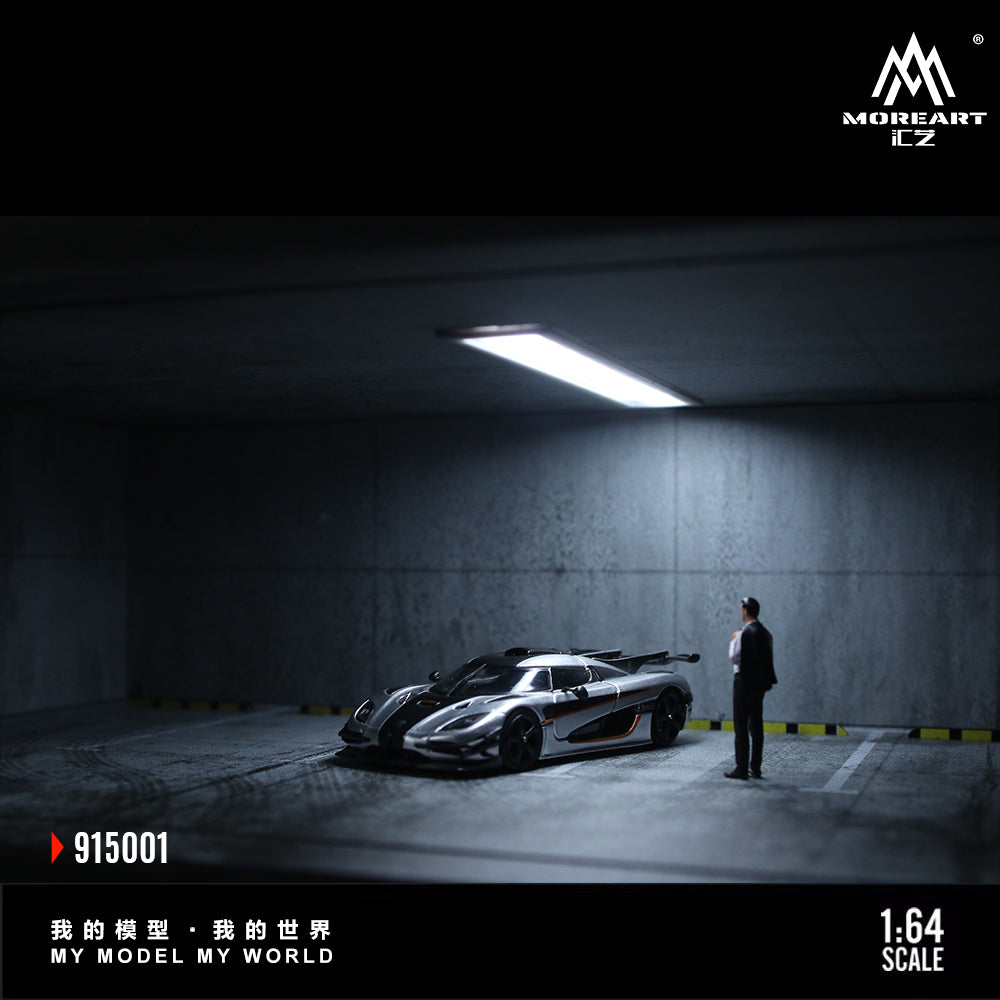MOREART1:64 UNDERGROUND PARKING GARAGE LIGHTING VERSION ASSEMBLY SCENE MODEL