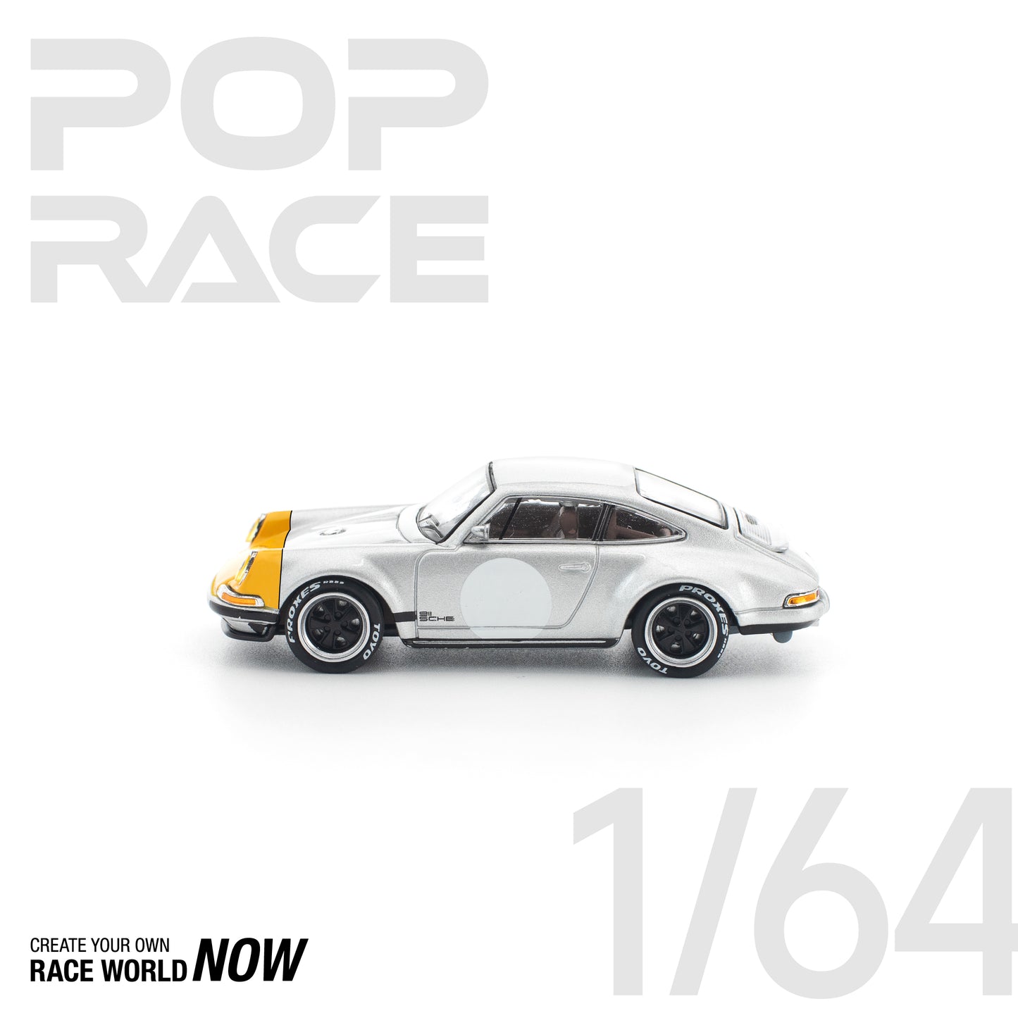 POP RACE 1:64 SINGER YELLOW/SILVER