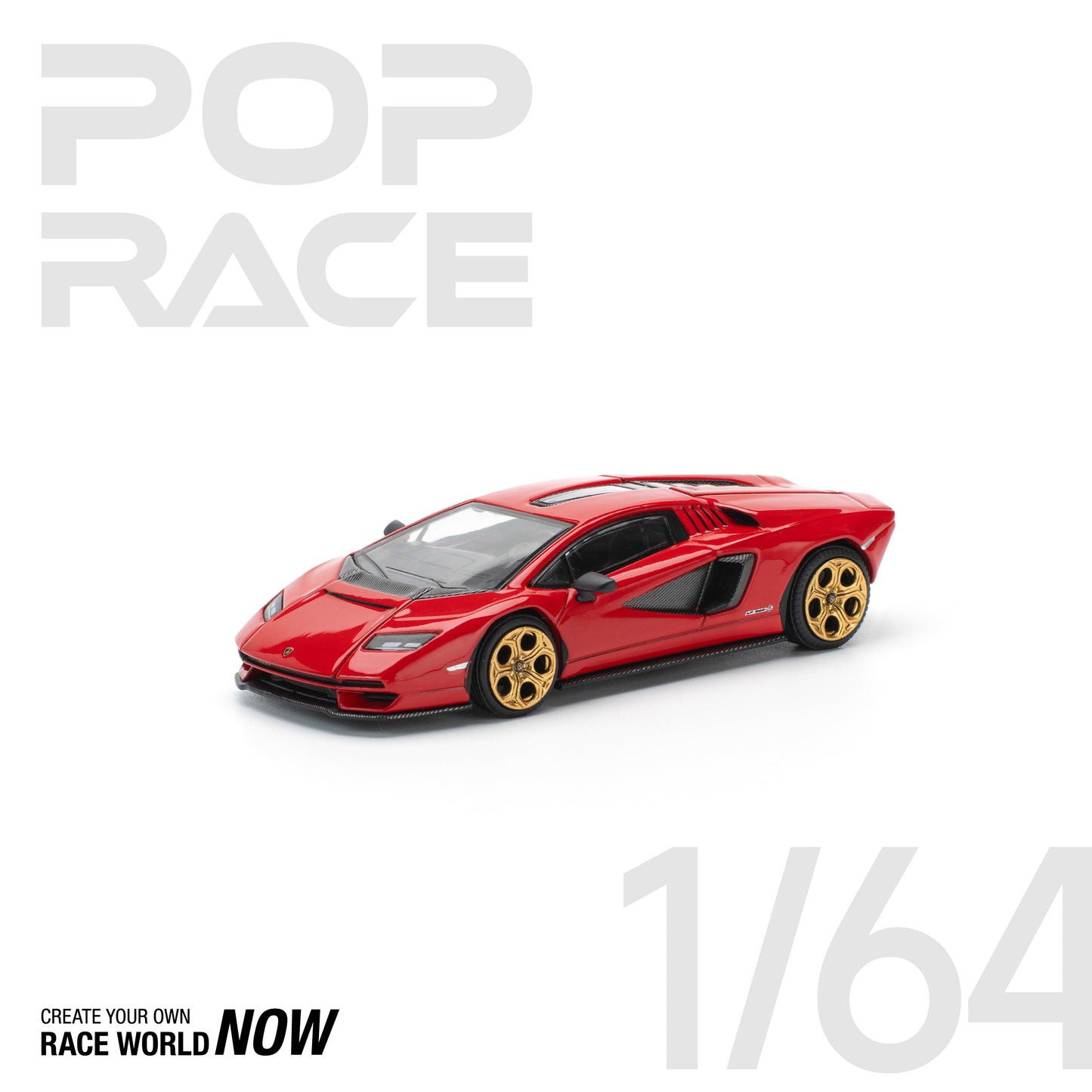 POP RACE 1:64 LAMBORGHINI COUNTACH LPI-800 – ROSSO - PRE ORDER