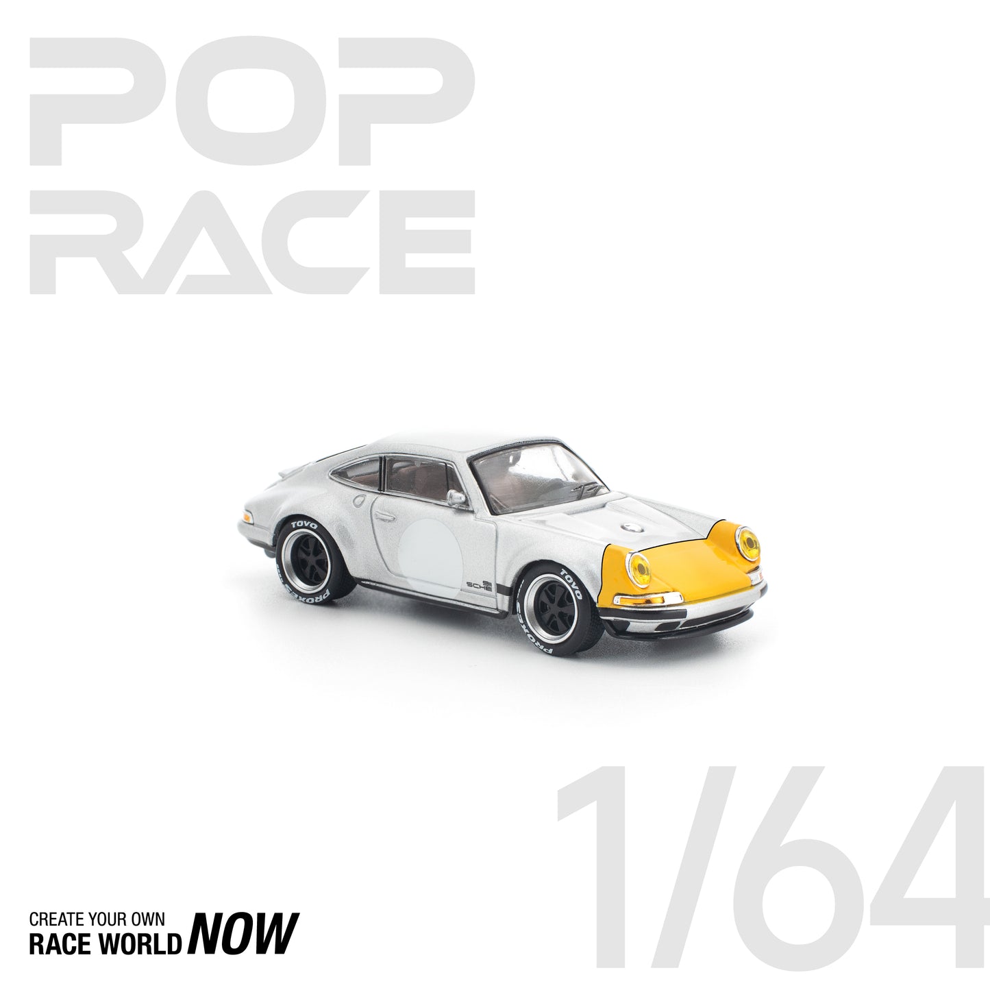 POP RACE 1:64 SINGER YELLOW/SILVER