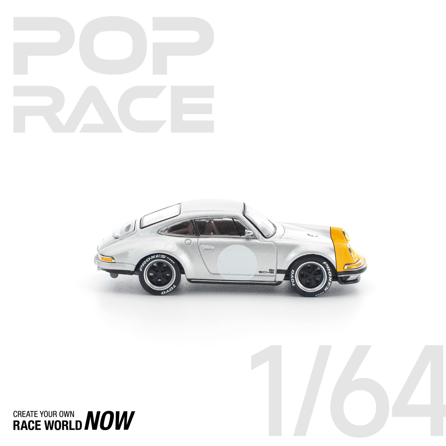 POP RACE 1:64 SINGER YELLOW/SILVER