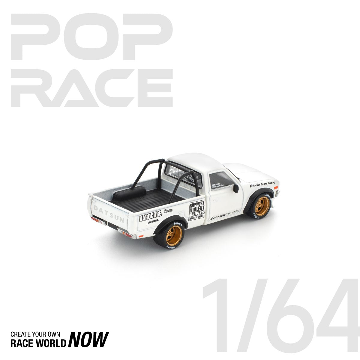 PANDEM DATSUN 620 WHITE BY POP RACE - PRE ORDER