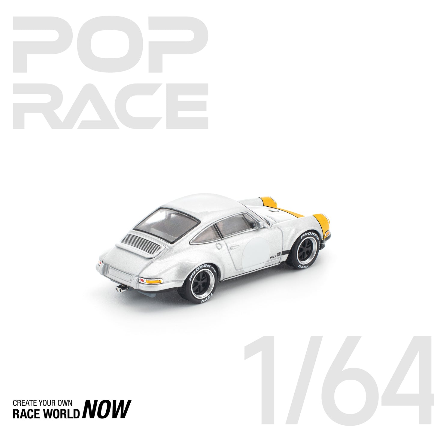 POP RACE 1:64 SINGER YELLOW/SILVER