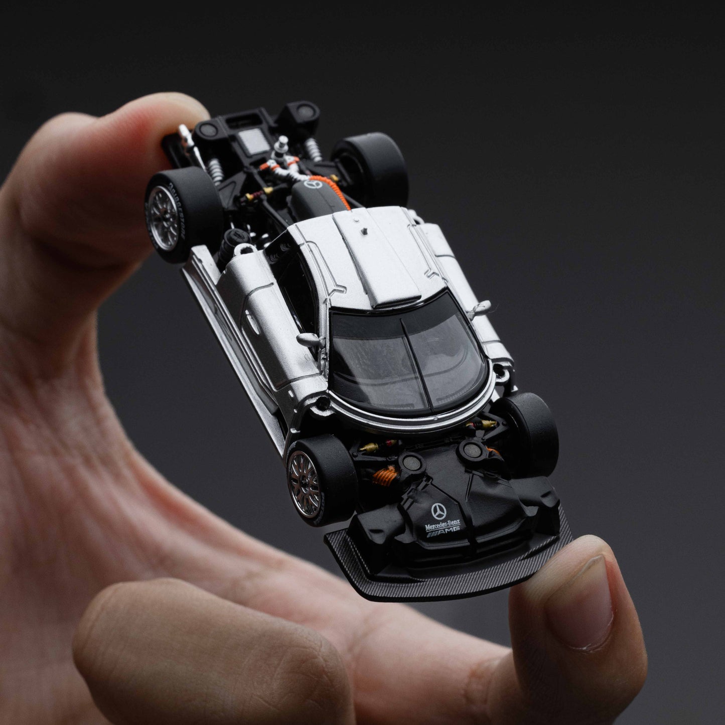 Pop Race 1:64 Mercedes-Benz AMG CLK GTR in Silver