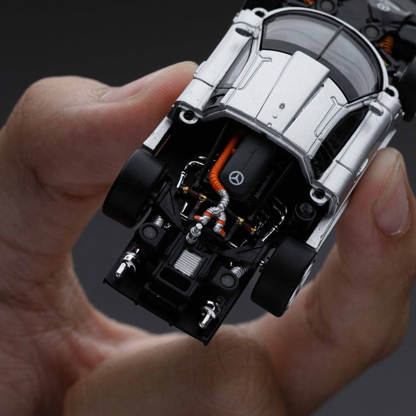 Pop Race 1:64 Mercedes-Benz AMG CLK GTR in Silver