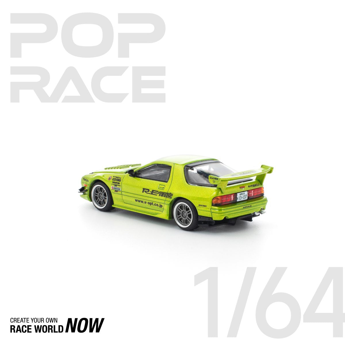 MAZDA RX7 FC3S RE-AMEMIYA LUMINOUS GREEN BY POP RACE - PRE ORDER