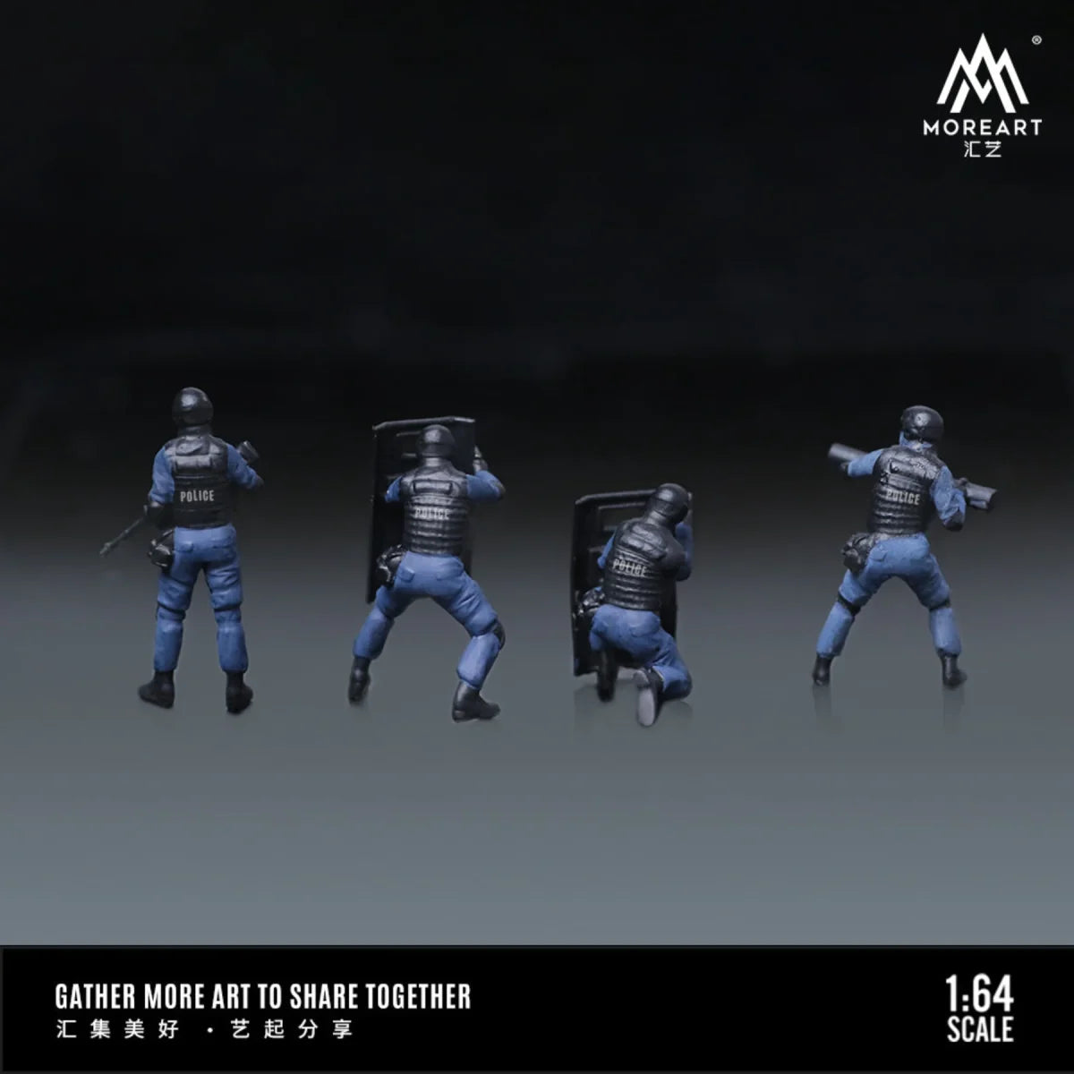 MOREART 1:64 ARMED POLICE DOLL D SET RESIN MODEL