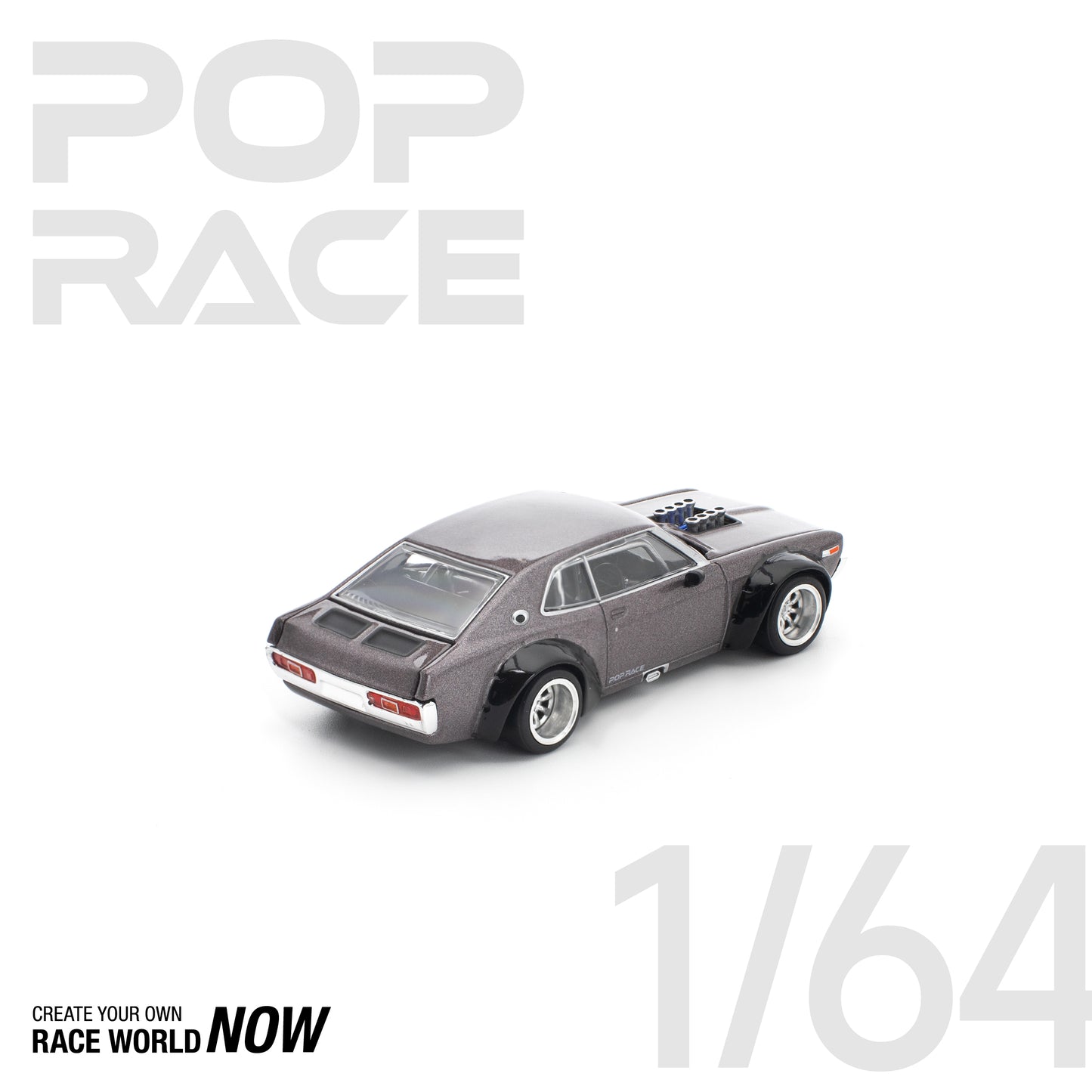 POP RACE 1:64 LAUREL C130 METALLIC GREY NEW TOOLING