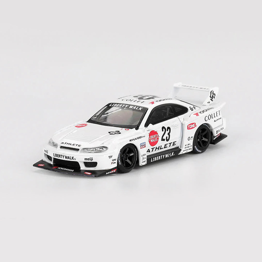 MINI GT 1:64 NISSAN LB-SUPER SILHOUETTE S15 SILVIA ATHLETE – WHITE - PRE ORDER