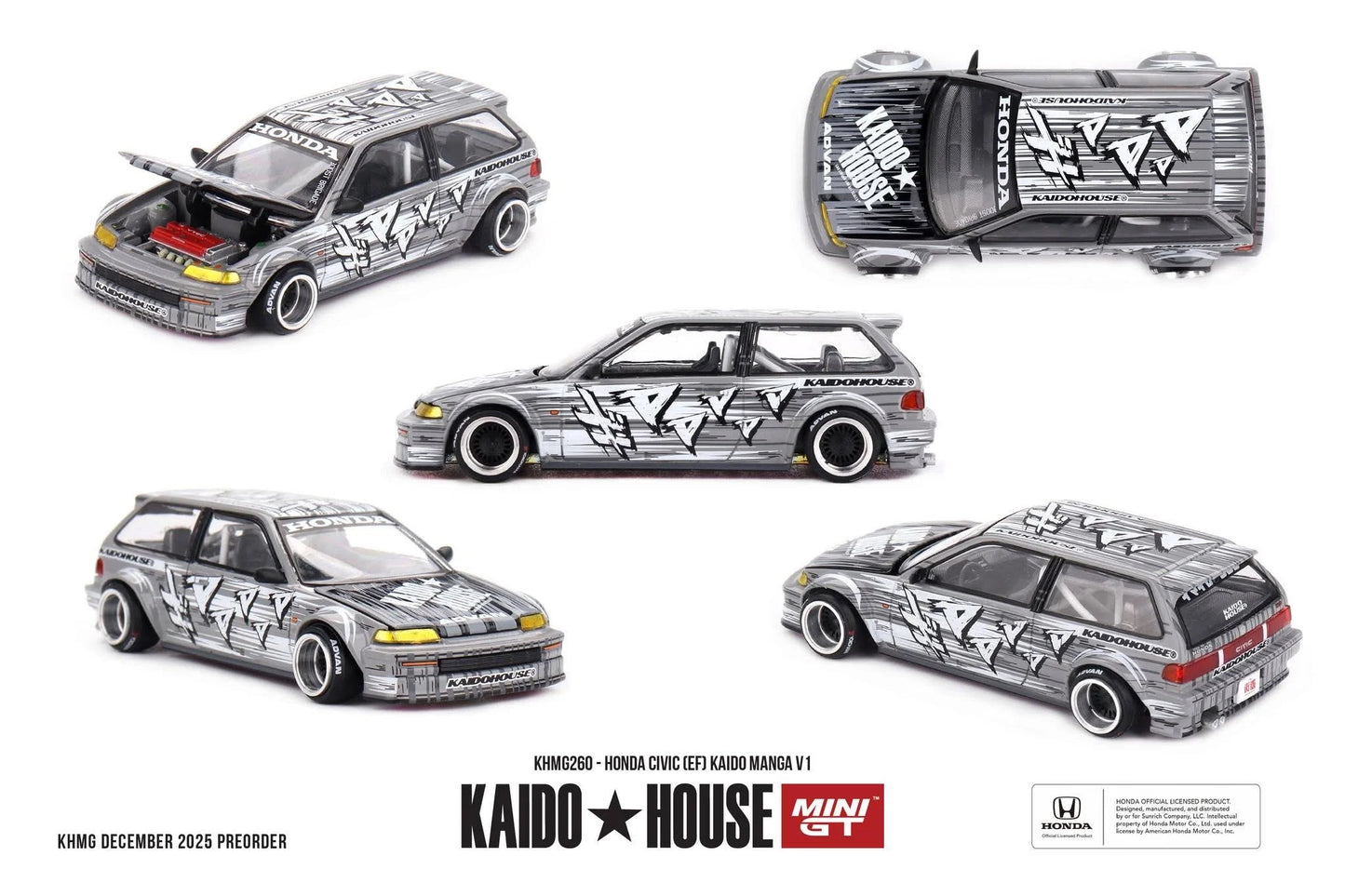 KAIDOHOUSE X MINI GT HONDA CIVIC (EF) KAIDO MANGA V1