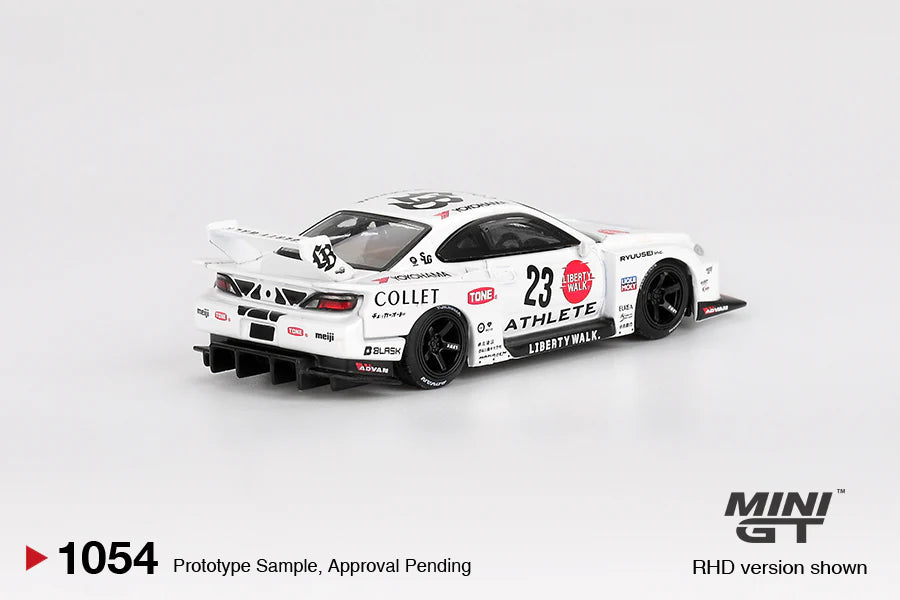 MINI GT 1:64 NISSAN LB-SUPER SILHOUETTE S15 SILVIA ATHLETE – WHITE - PRE ORDER