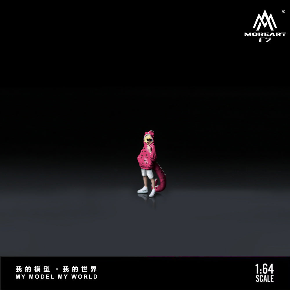 Pink/green dinosaur dolls are expected to arrive in about one month