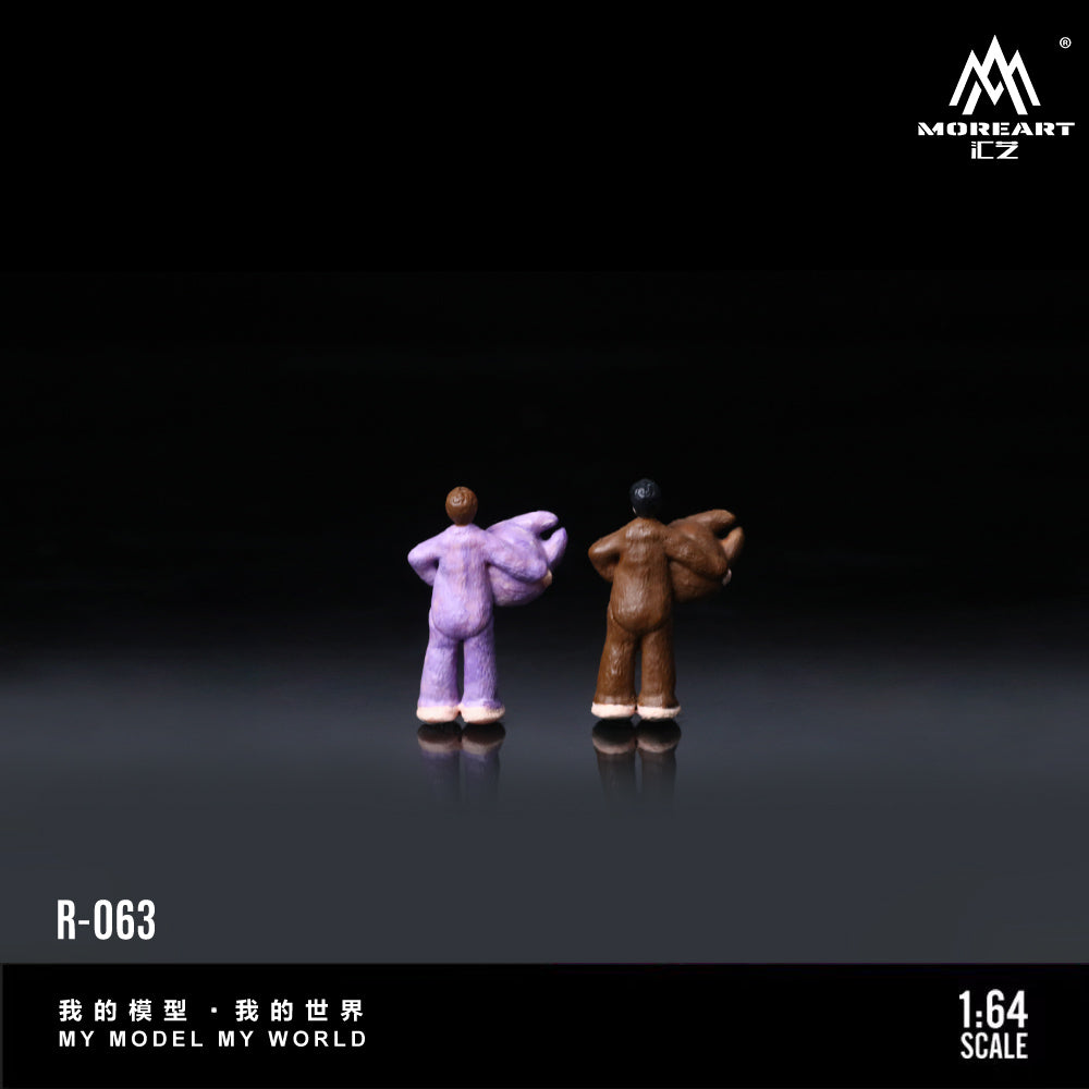 Huiyi MoreArt1:64 Off Work Doll Doll Set Simulation Resin Model