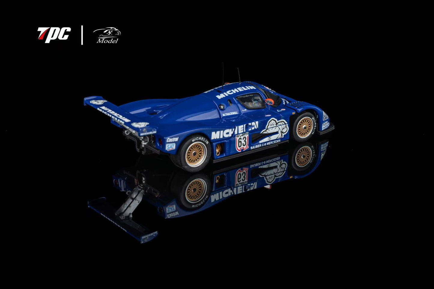 TPC × YS Model 1/64 Sauber Mercedes C9 1988 Le Mans:Blue