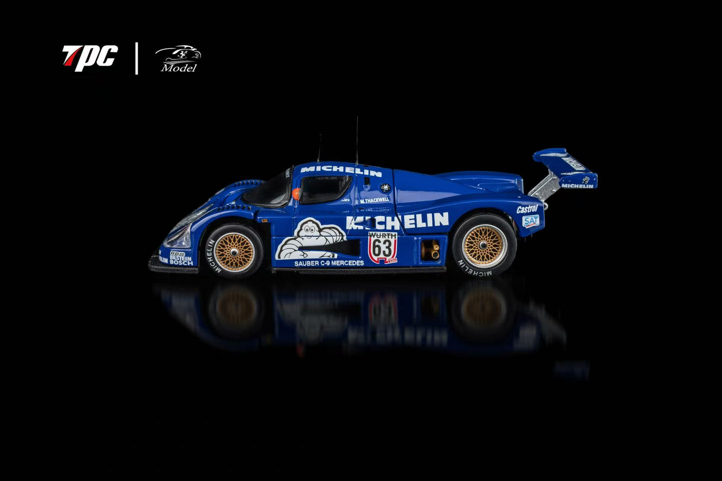 TPC × YS Model 1/64 Sauber Mercedes C9 1988 Le Mans:Blue