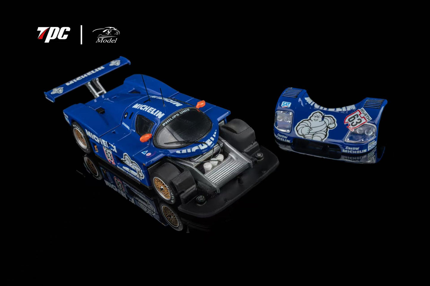 TPC × YS Model 1/64 Sauber Mercedes C9 1988 Le Mans:Blue