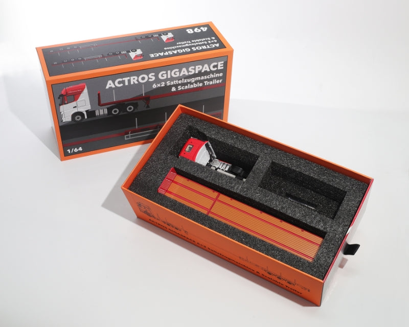 1:64 Mercedes-Benz Actros 6x2 & Scalable Trailer