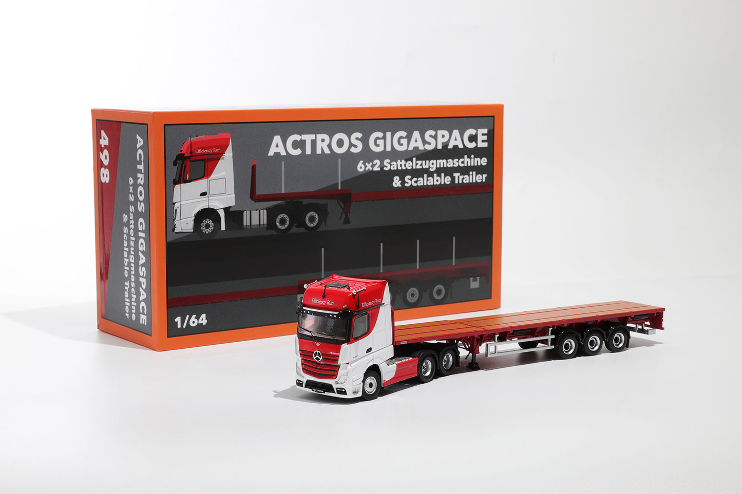 1:64 Mercedes-Benz Actros 6x2 & Scalable Trailer