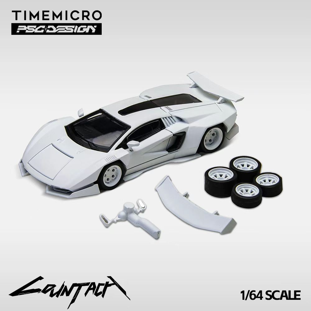 TimeMicro × PSC DESIGN 1:64 Countach "V" Ver. Mechanic PSC simulation alloy car model
