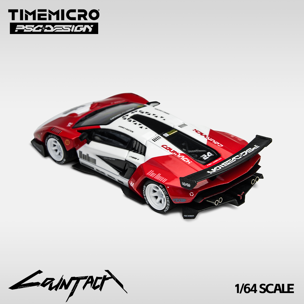 TimeMicro × PSC DESIGN 1:64 Countach “V” Marlboro Tribute Simulated Alloy Car Model