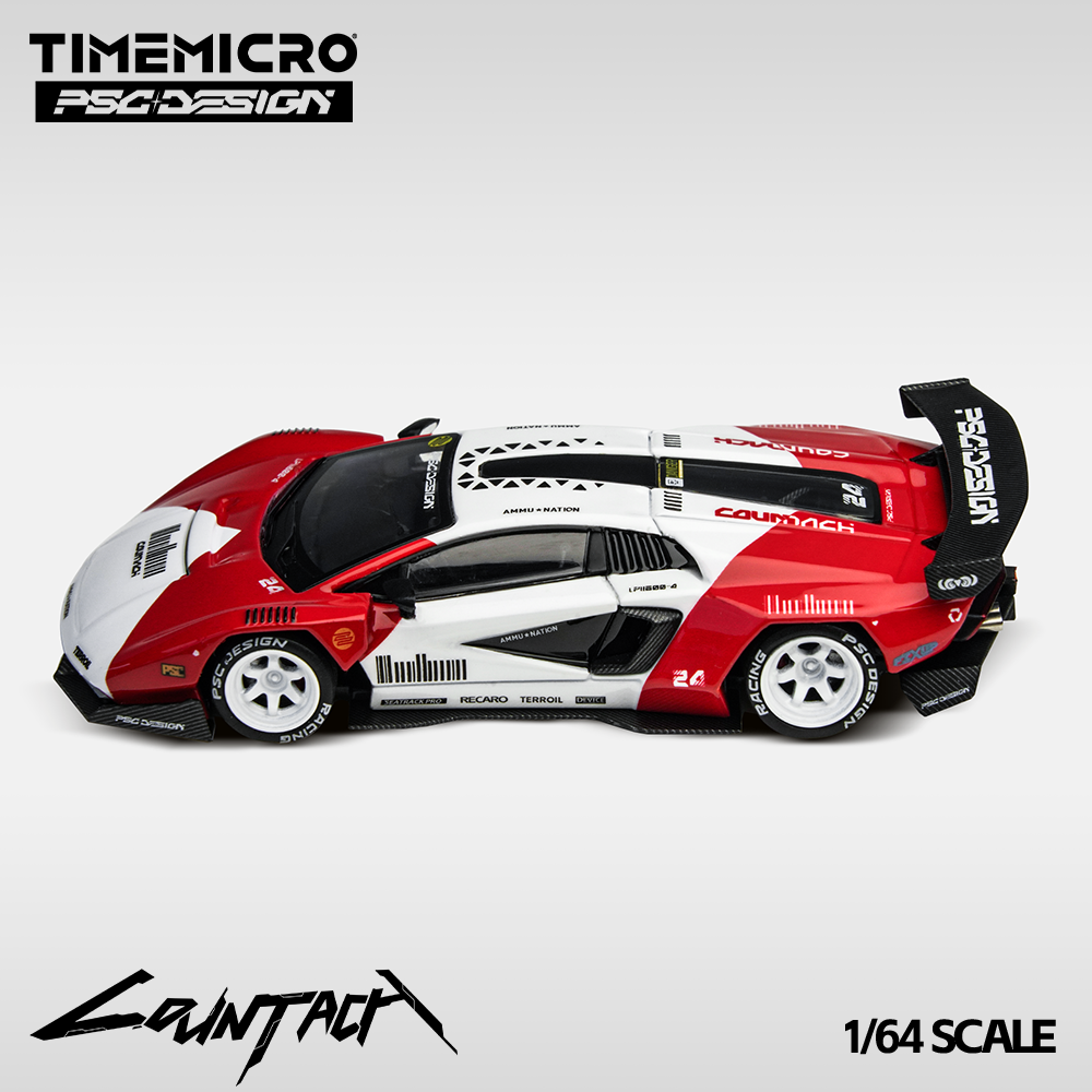 TimeMicro × PSC DESIGN 1:64 Countach “V” Marlboro Tribute Simulated Alloy Car Model
