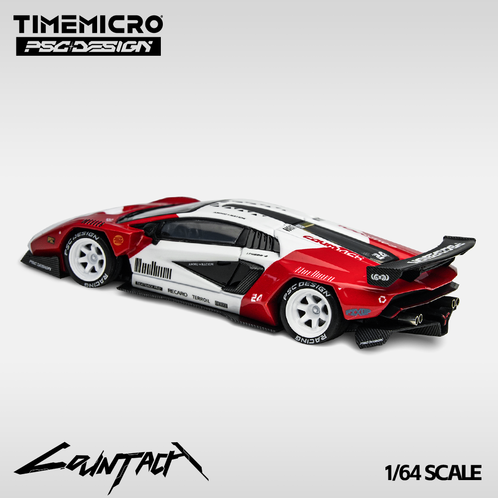 TimeMicro × PSC DESIGN 1:64 Countach “V” Marlboro Tribute Simulated Alloy Car Model