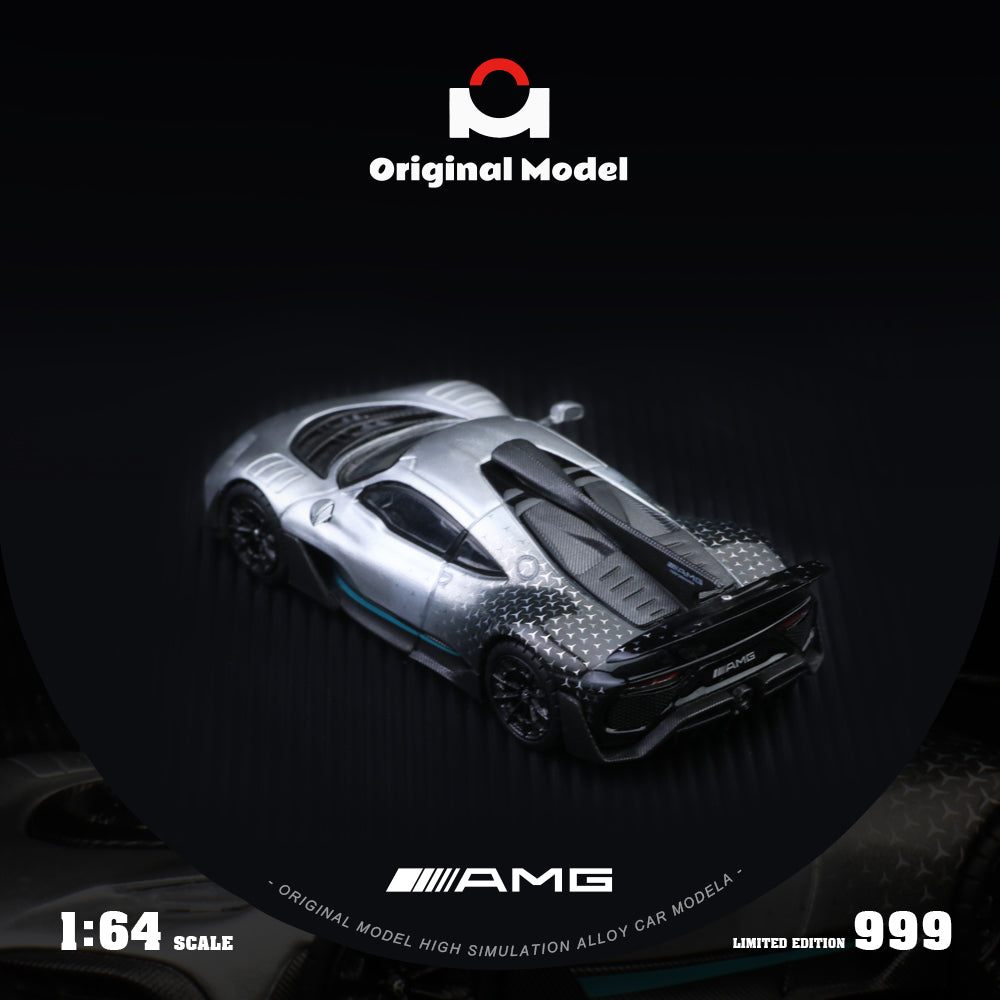 Original model: 1/64 AMG One-Starlight Silver Alloy Car Model