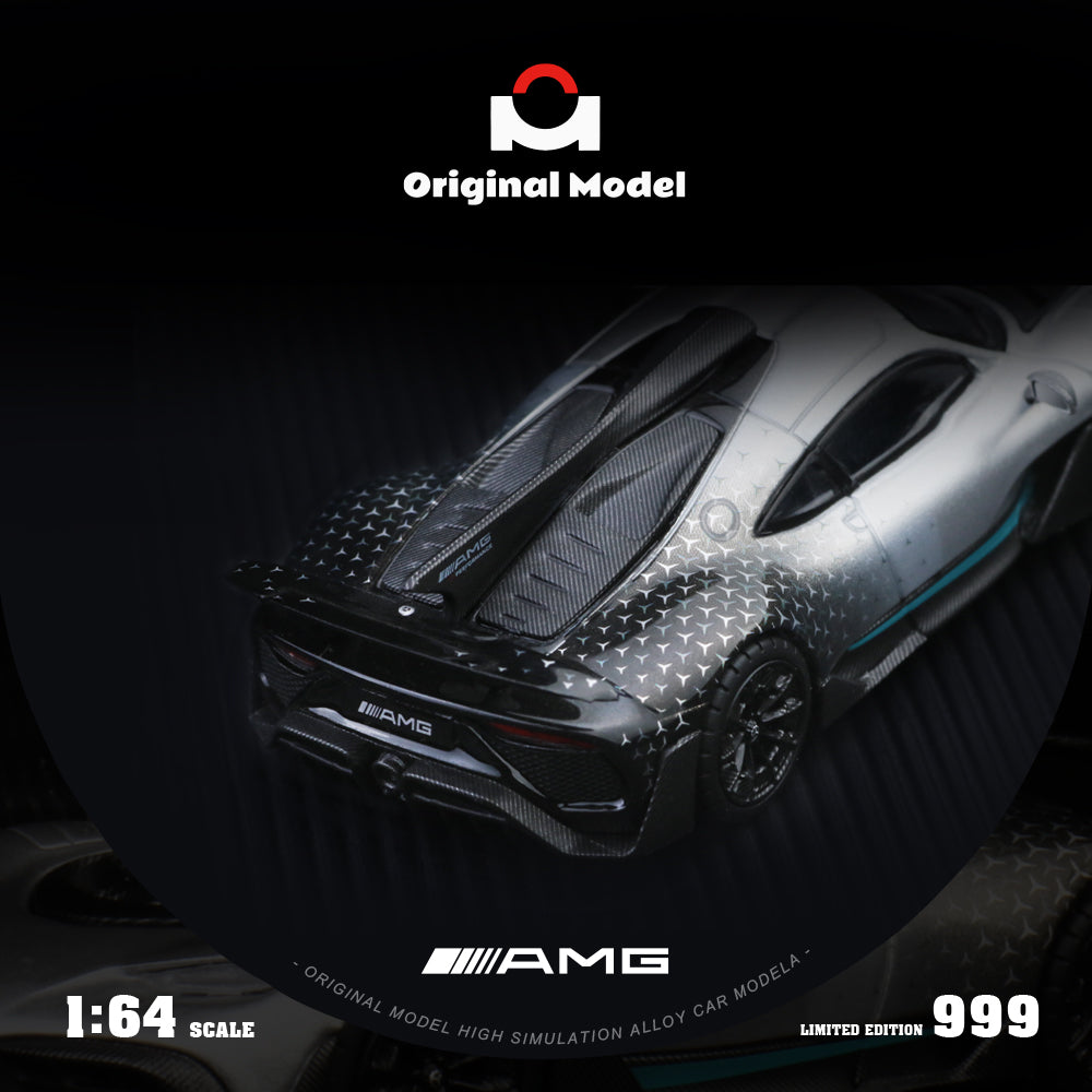 Original model: 1/64 AMG One-Starlight Silver Alloy Car Model