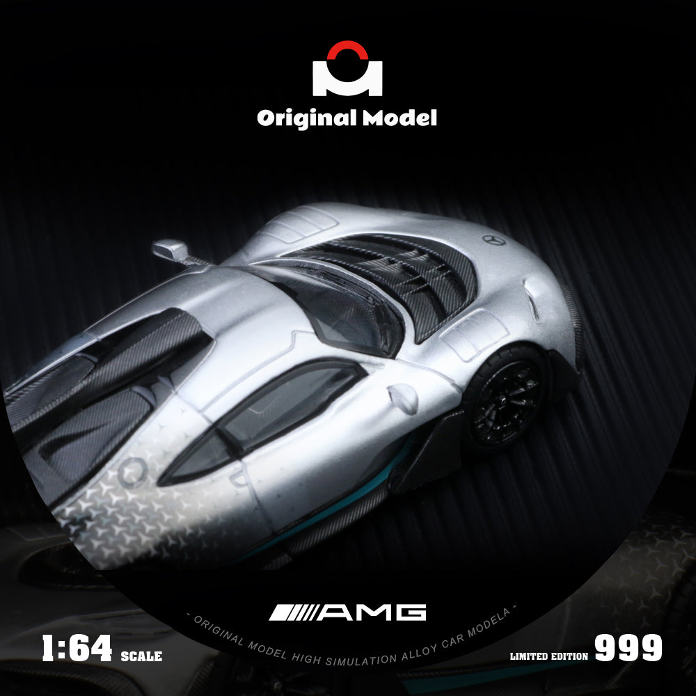 Original model: 1/64 AMG One-Starlight Silver Alloy Car Model