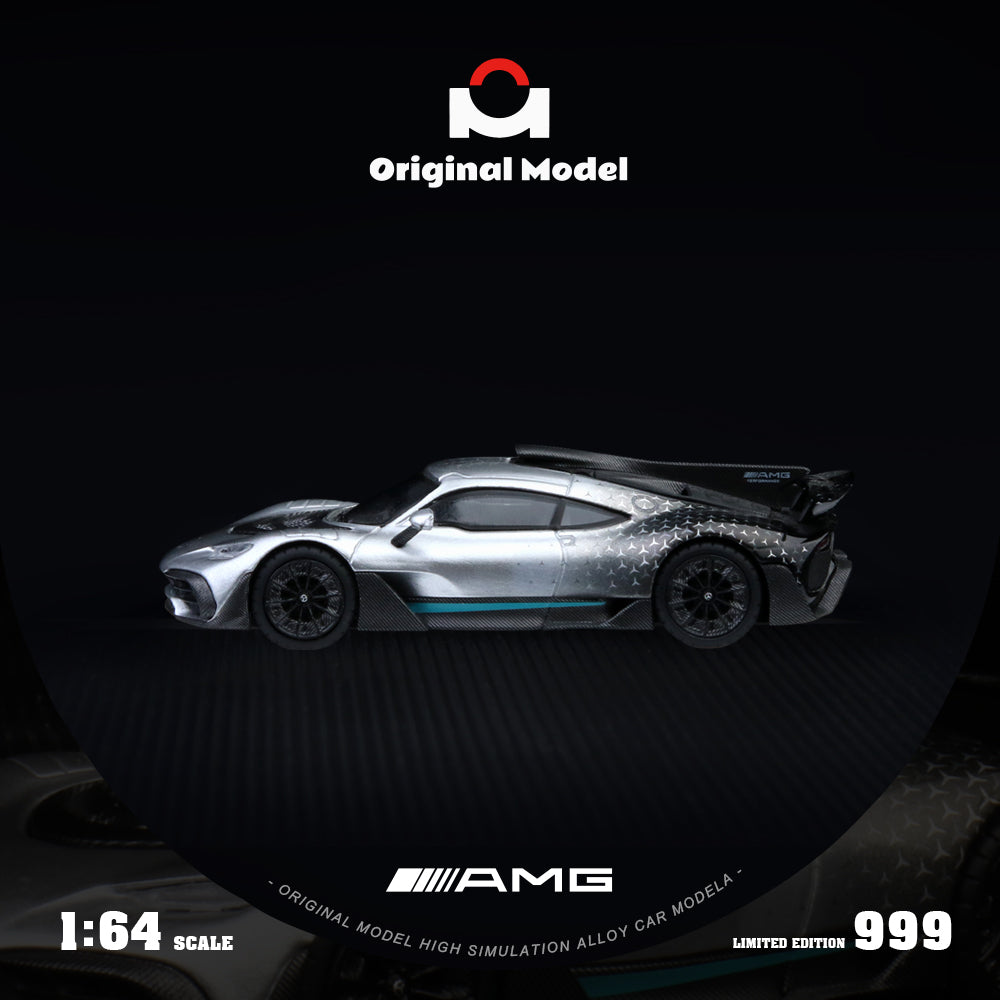 Original model: 1/64 AMG One-Starlight Silver Alloy Car Model