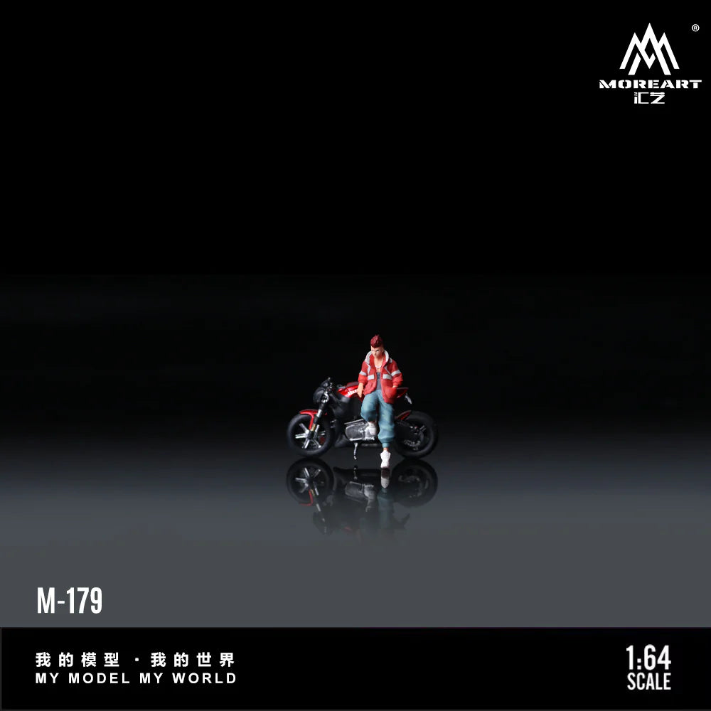 MoreArt 1:64 BUELL XB12S Red Motorcycle Figure, Resin Model
