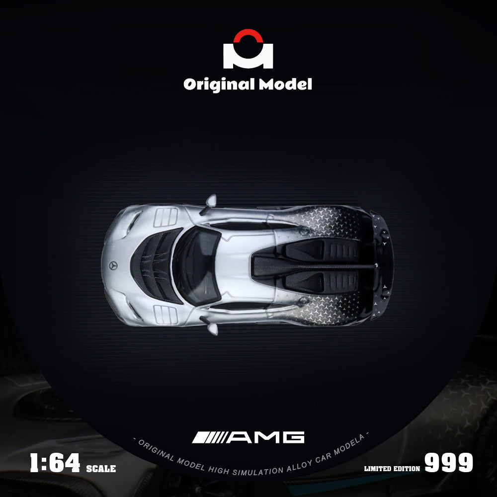 Original model: 1/64 AMG One-Starlight Silver Alloy Car Model