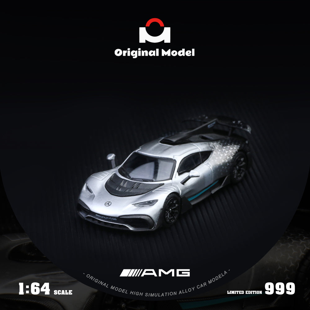 Original model: 1/64 AMG One-Starlight Silver Alloy Car Model