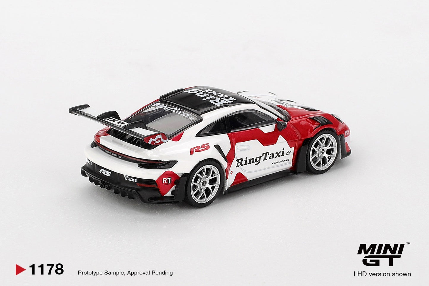 MINIGT - 1/64 PORSCHE 911(992) GT3 RS WEISSACH RINGTAXI .COM