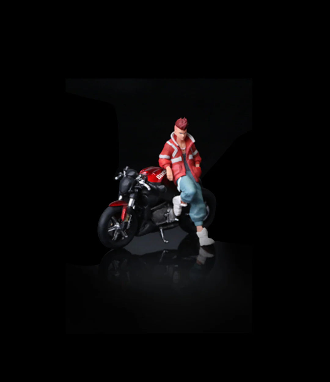 MoreArt 1:64 BUELL XB12S Red Motorcycle Figure, Resin Model