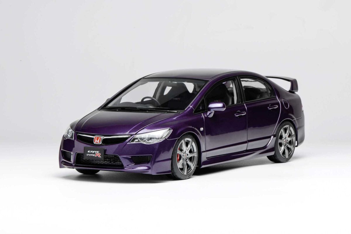1/18 HONDA CIVIC TYPE R (FD2) 2007 LATE VERSION PREMIUM DEEP VIOLET PEARL – MOTORHELIX - PRE ORDER