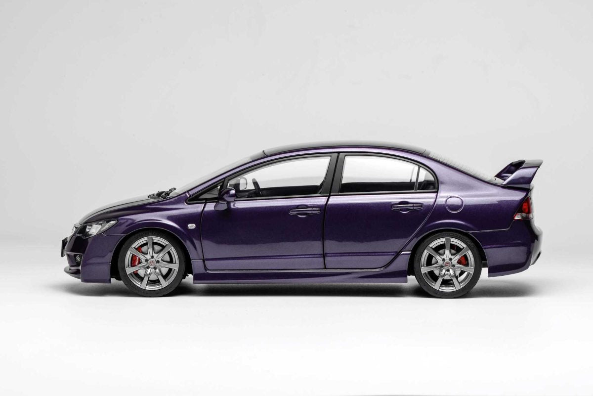 1/18 HONDA CIVIC TYPE R (FD2) 2007 LATE VERSION PREMIUM DEEP VIOLET PEARL – MOTORHELIX - PRE ORDER