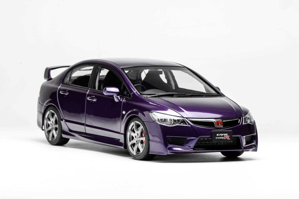 1/18 HONDA CIVIC TYPE R (FD2) 2007 LATE VERSION PREMIUM DEEP VIOLET PEARL – MOTORHELIX - PRE ORDER