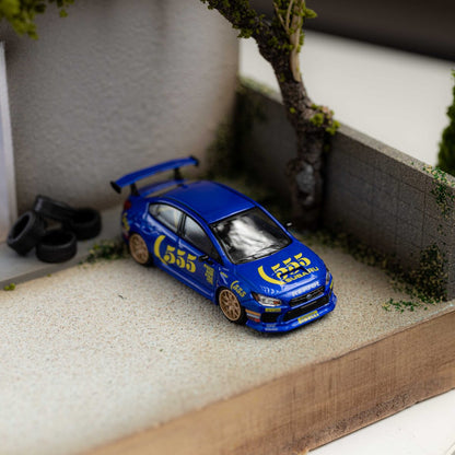 MINI STATION 1:64 WRX STI RALLY 555 LIVERY BLUE
