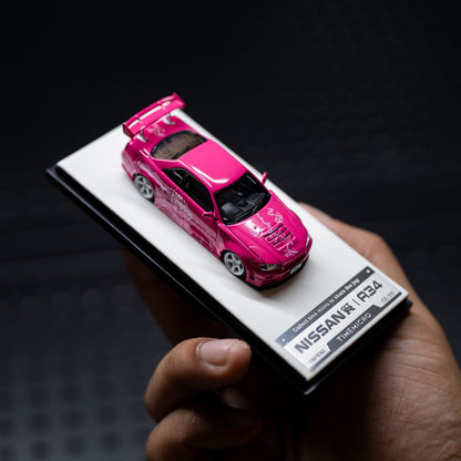 NISSAN GTR R34 PINK CARTOON LATTE – TIMEMICRO