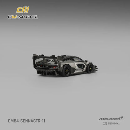 CM MODEL - 1:64 MCLAREN SENNA GTR – METALLIC SILVER GRAY