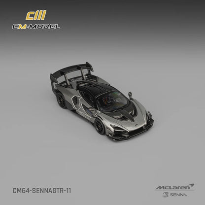 CM MODEL - 1:64 MCLAREN SENNA GTR – METALLIC SILVER GRAY