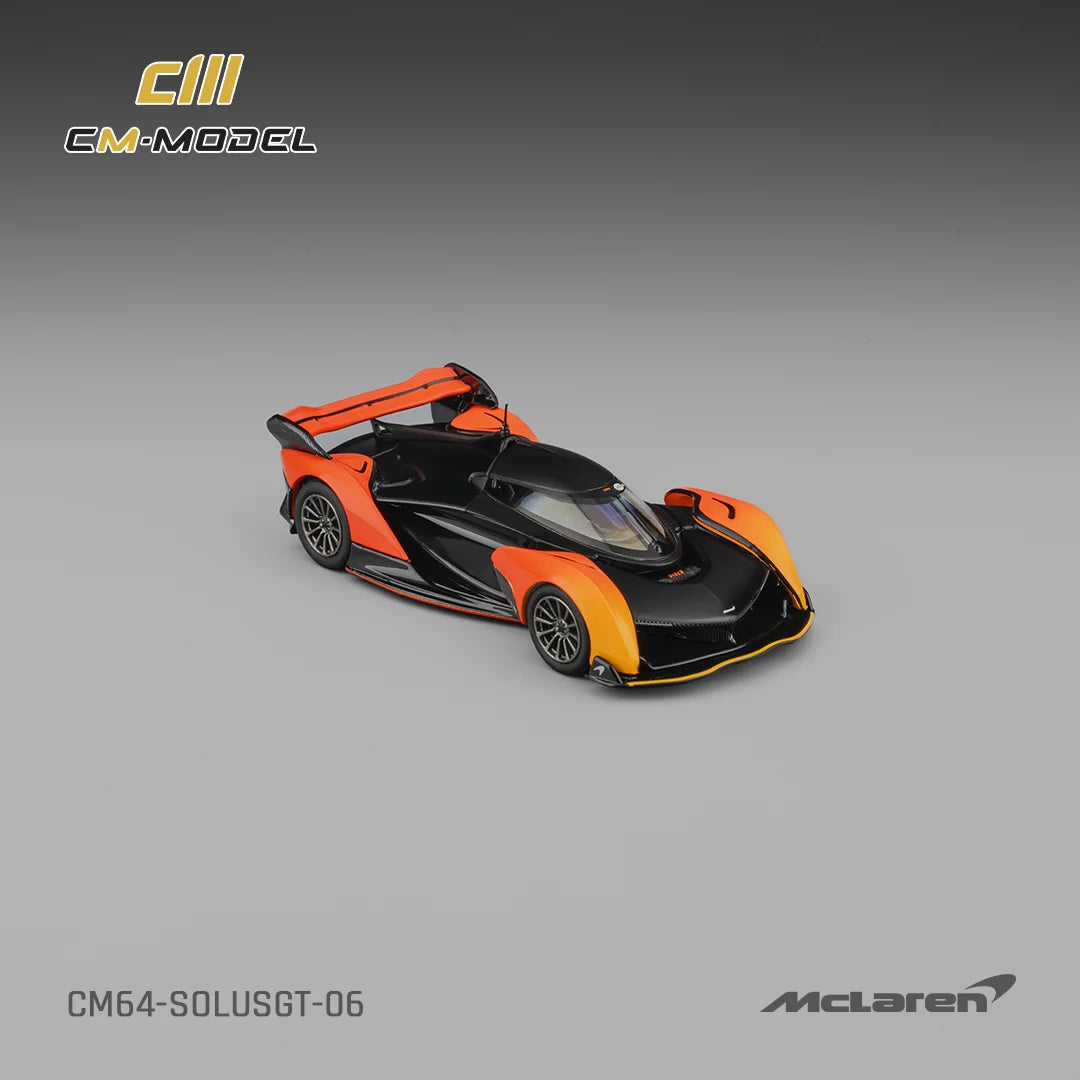 CM MODEL - 1:64 MCLAREN SOLUS GT 2023 GREENWOOD FESTIVAL OF SPEED TIMED SHOOTOUT WINNER – ORANGE