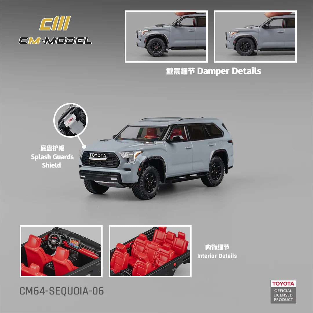 CM MODEL - 1:64 TOYOTA SEQUOIA 2024 – CEMENT GREY – LIMITED EDITION