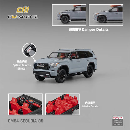 CM MODEL - 1:64 TOYOTA SEQUOIA 2024 – CEMENT GREY – LIMITED EDITION