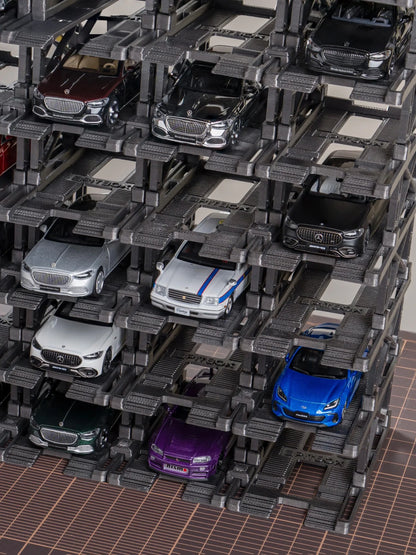 10 Parking spaces parking rack for scale 1/64